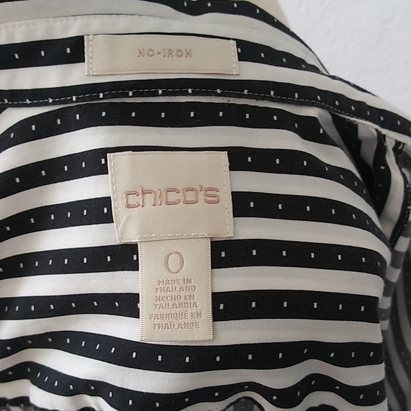 Chico's 3/4 sleeve career button down size 0 - Picture 10 of 13